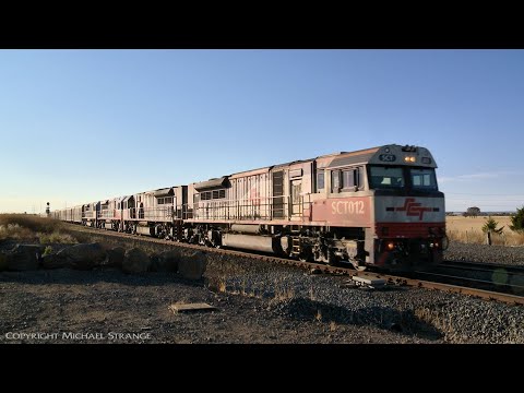 6PM9 With Four SCT Class Diesel Locomotives - PoathTV Australian Trains & Railways