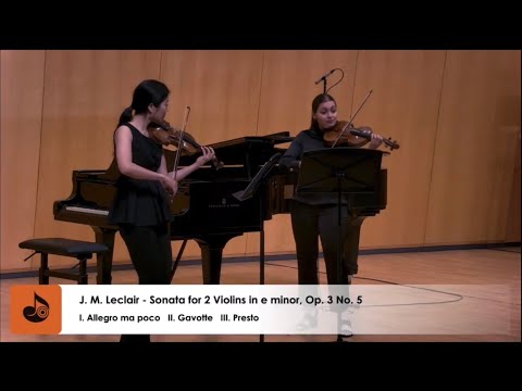 J. M. Leclair : Sonata for 2 Violins No. 5