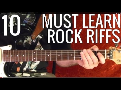10 Must Learn Rock Riffs - Guitar Lesson Video