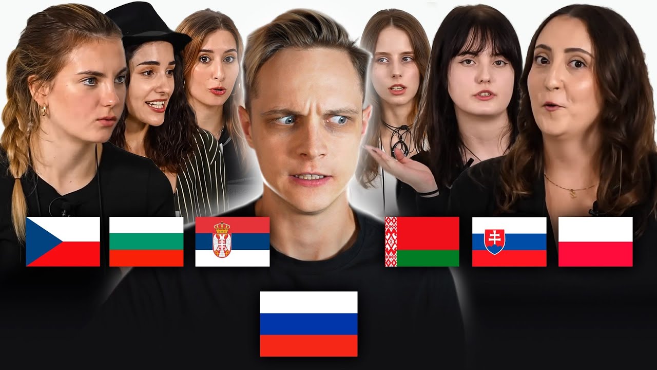 RUSSIAN TRIES TO UNDERSTAND 7 SLAVIC LANGUAGES! POLISH, SERBIAN, BULGARIAN, SLOVENIAN, BELARUSIAN..