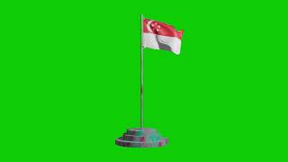 Download lagu Singapore 🇸🇬 green screen flag// mp3