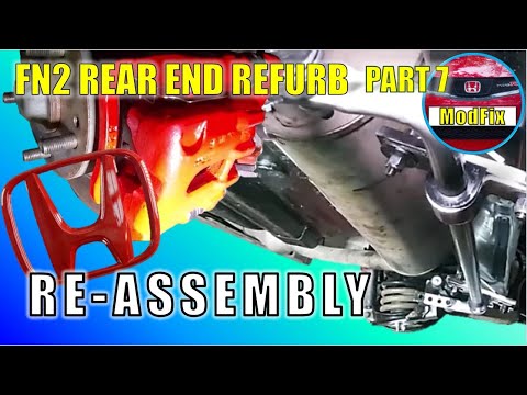 FN2 Reassembly - Beam Axle Hubs Brake Hoses Calipers  - HONDA CIVIC TYPE R MK 8 GEN CTR