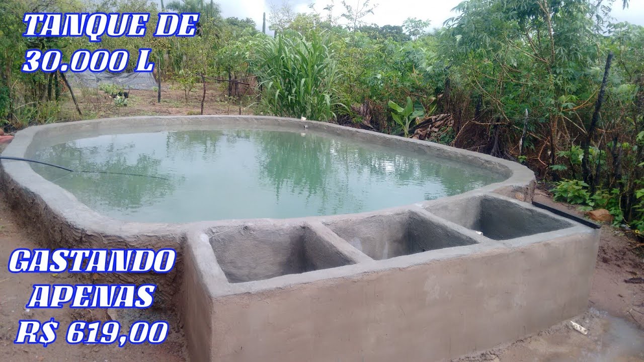 APRENDA A FAZER TANQUE DE 30.000 L COM APENAS R$ 619,00 PARA CRIAÇÃO DE PEIXE