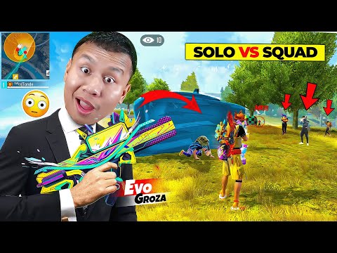 Evo Groza First Solo Vs Squad Gameplay But Popat होगया 🤪 Tonde Gamer