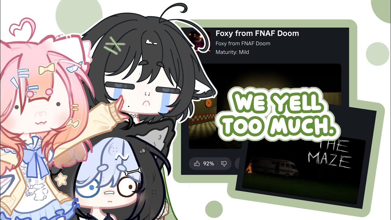 𓎟𓎟 We played EVEN MORE Roblox horror! 🥝 (LOUD WARNING ‼️) ⬭