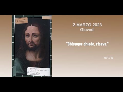 Giovedì 2 marzo 2023 - Ufficio delle letture ore 08.30