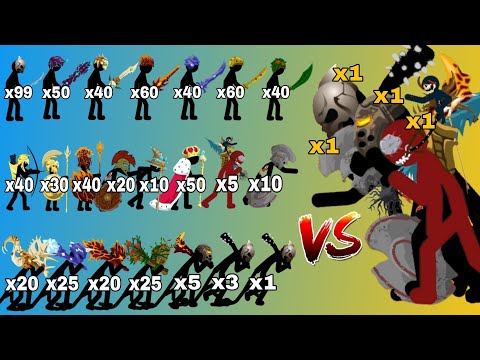 Final Boss, Giant Leader, Kai Rider, Stone Giant Teams Vs All Unit's - Stick War Legacy 