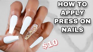 HOW TO: EASY PRESS ON NAILS AT HOME | BEGINNER FRIENDLY