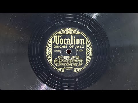 Tin Roof Blues • King Oliver and his Dixie Syncopators (EMG Mark Xb Oversize Gramophone)