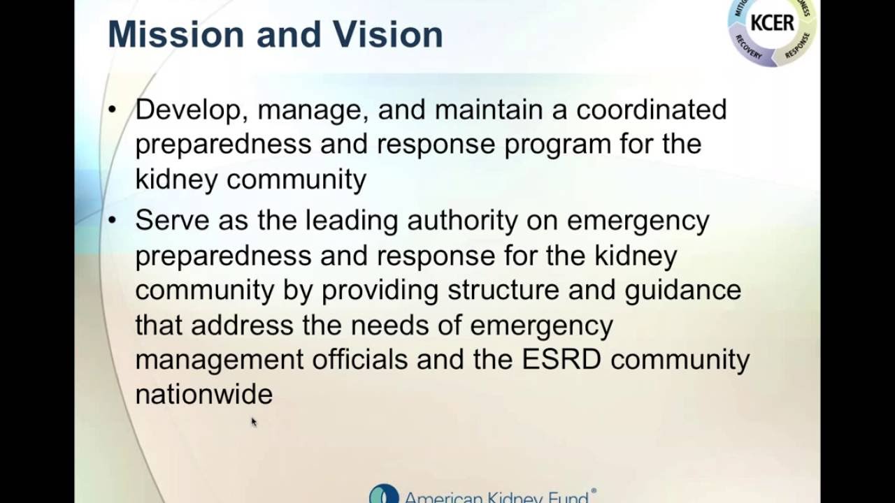 Webinar: Emergency preparedness and kidney disease