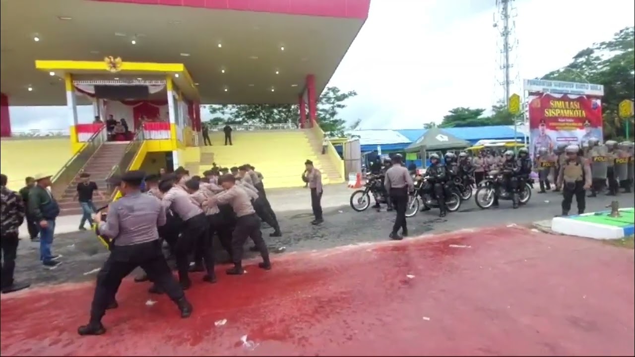 Mitigasi Kerawanan Pilkada 2024, Polres Batola Gelar Simulasi Sispamkota