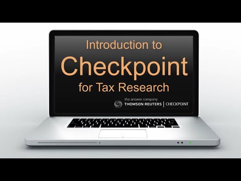 Introduction to Checkpoint for Tax Law Research