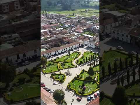 Algunas tomas en dron del parque de Santa Rosa de Viterbo #turismo #boyacá