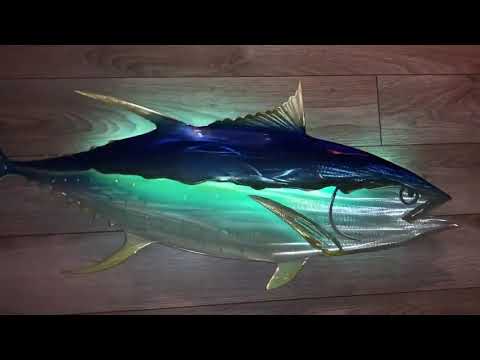EXO-STENCIL SERIES YELLOWFIN TUNA - METAL ART by Sean Tuttle