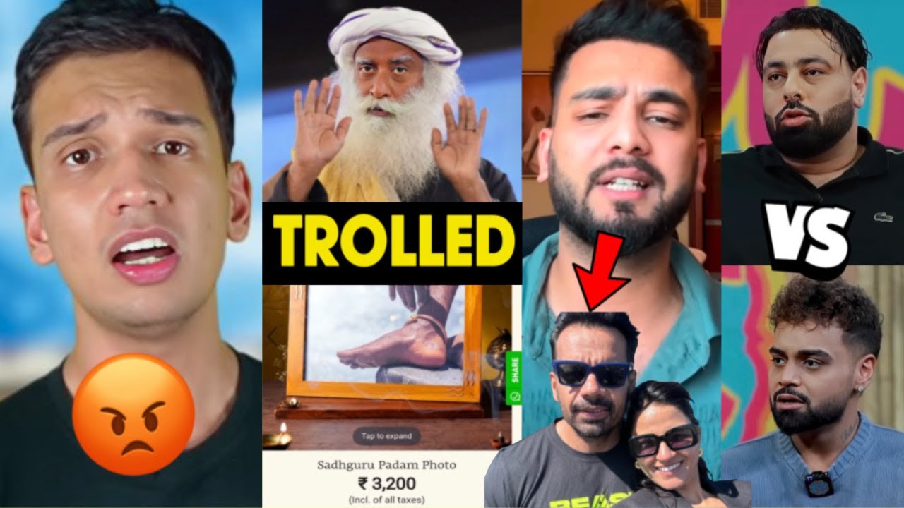 YouTuber Vs Huge Company!😧 WARNING…Sadhguru Trolled for this…Elvish Yadav on Flying Beast Divorce