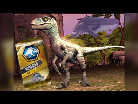 Solid gold pack!! Velociraptor Gen 2!! - Jurassic World The Game |ep8|