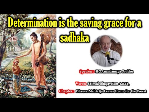 Determination is the saving grace for a Sadhaka I SB 4.8.33 - HG Anandamaya pr