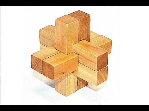 Деревянная головоломка Крест арт. 91180 от компании ЭВРИКА, её решение.