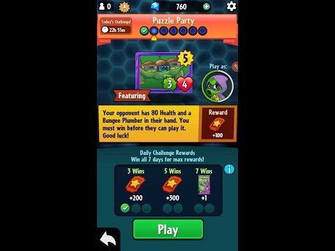 Puzzle Party 19/06/19 - Plants vs Zombies Heroes Daily Challenge