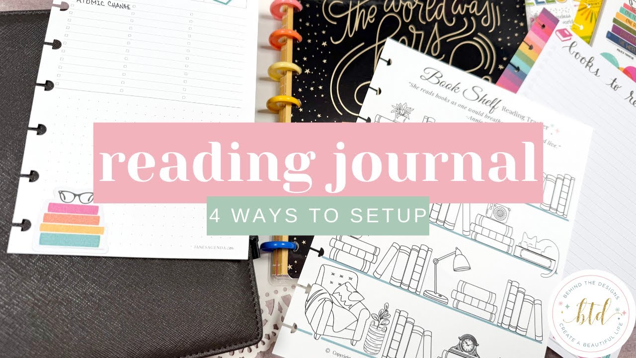 READING JOURNAL PLANNER SETUP | 4 Ways to Setup and Track a Book Journal Using Planner Printables