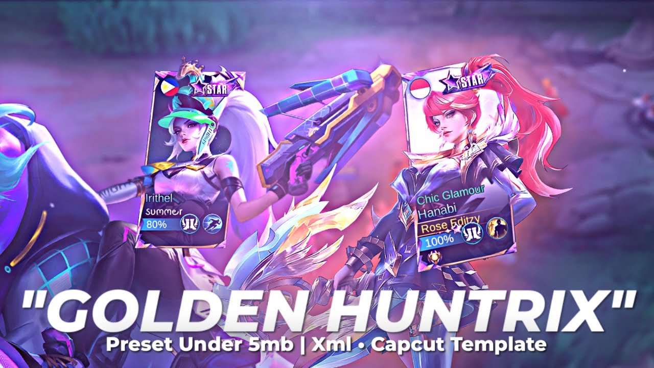 Golden🥀 Huntrix | MLBB Typography Preset Alight Motion & Capcut Template by Rose Editzy🥀
