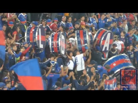 "Entrada de la banda de la Chile y salida de Los de abajo U de Chile vs Cruzeiro 2018" Barra: Los de Abajo &bull; Club: Universidad de Chile - La U