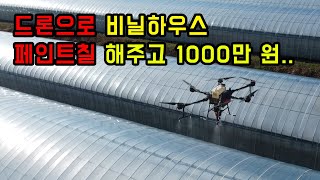 비닐하우스에 드론으로 페인트를 칠해주면 얼마를 받을까?