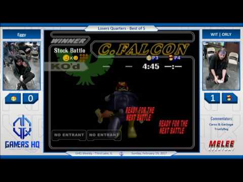 GHQ Weekly [2/19/17] - WIT | ORLY (C. Falcon) vs. Eggy (Peach) - SSBM - Losers Quarters
