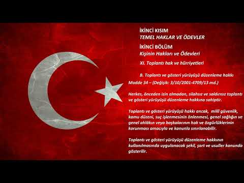 Anayasa - İkinci Kısım - Madde 34