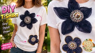 DIY Fashion Hack | Make Your T-Shirt Look Expensive |Designer Look T-Shirt at Home #diy #viralvideo 