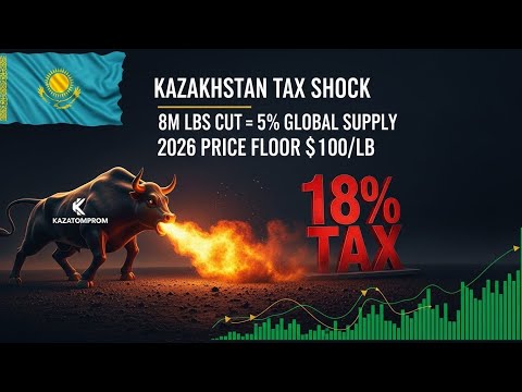 Kazakhstan Cuts 8M lbs: Uranium Tax Shock Hits 2026