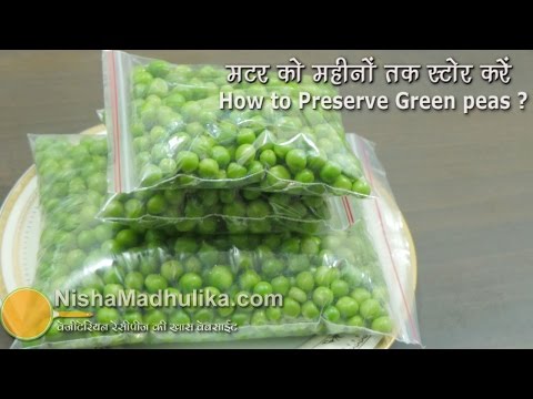 How to store fresh green peas