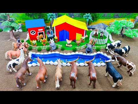 Top creative diy miniature Cattle Farm | Farm House for Cow, Horse, Pig | Barn Animals Diorama