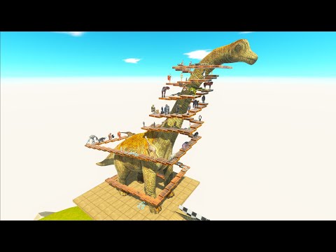 FPS AVATAR vs BRACHIOSAURUS DEADLY TRAP  -  Animal Revolt Battle Simulator