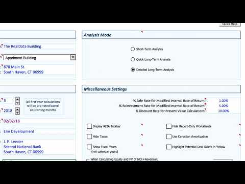 REIA software, Pro Edition Tutorial: General Settings