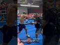 Chris Eubank Jr SMASHES PADS; Crawford Coach Bomac WATCHES in NEW CAMP for Liam Smith!