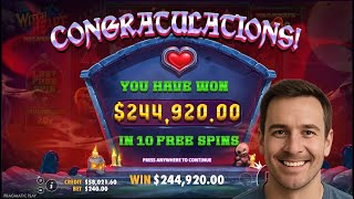 Witch Heart Slot BIG WIN! ๐ Magic Bonus Feature & Enchanted Reels!