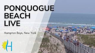 Hamptons.com - LIVE SURF CAM! Ponquogue Beach Pavilion, Hampton Bays, New York live webcam