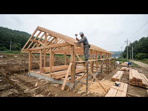 Inside Korea’s Unique Wooden House Construction Process