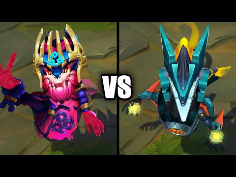 Inkshadow Aurelion Sol vs Mecha Aurelion Sol Skins Comparison (League of Legends)