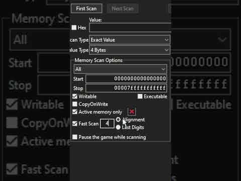 Faster Cheat Engine Scans