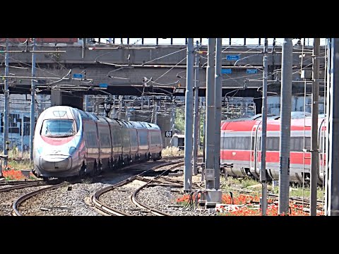 [HD - Treni] ETR600 N.07 + Treno ES* AV Frecciargento in transito alla Stazione di Roma Tiburtina!
