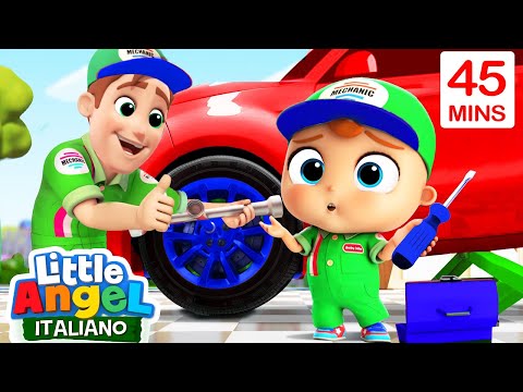 Una giornata con il Papà! 👨🏻‍🏭🚗 Cartoni Animati con Gianni Piccino - Little Angel Italiano