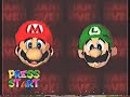 Super Mario 64 Game Over Screen With Luigi Head