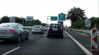 preview picture of video 'D1 MÚK Modletice: průjezd kolektorem'