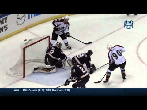 Ryan O'Reilly wrist shot goal 4-0 Colorado Avalanche vs St. Louis Blues 4/5/14 NHL Hockey.