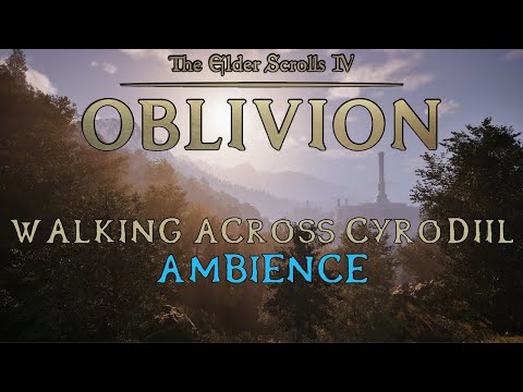 Oblivion Remastered | Walking Across Cyrodiil | Relaxing Ambience & Music (4K)