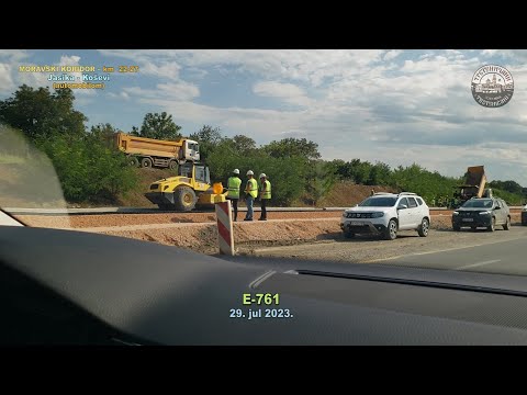 MORAVSKI KORIDOR E-761 – Delom trase Jasika/Koševi automobilom. I  ovde punim jedrima, 29. jul 2023.