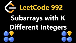 YouTube video 'Subarrays with K Different Integers - Leetcode 992 - Python'