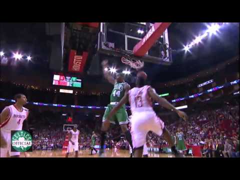 Rajon Rondo behind the back pass to Chris Wilcox vs Houston Rockets 12/14/2012 - [HD]